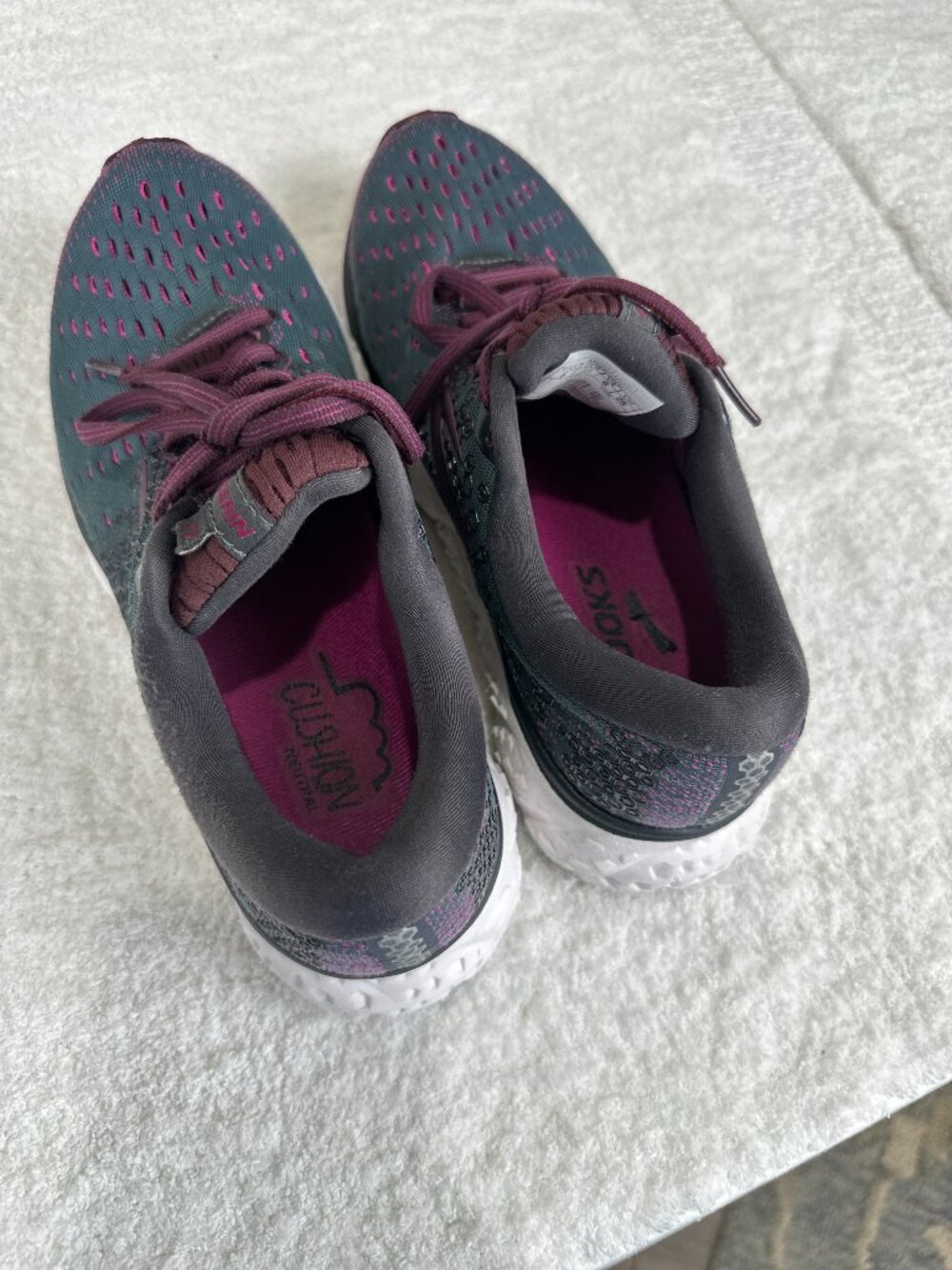 Brooks Glycerin 17 Running Sneakers Gray Purple Women's Size 8 EU 39 - Picture 5 of 7